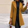 Winter Coat - Wollen jas voor dames | Getailleerde pasvorm, klassiek design - Geel - S - Zarandi Amsterdam