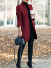 Wollen jas voor dames met opstaande kraag | Winter 2