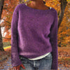 Women's Sweater - Wollen trui voor dames | Klassiek design - Paars - S - Zarandi Amsterdam