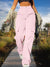 Women's Trousers - Damesbroek met hoge taille en functionele zakken - Roze - S - Zarandi Amsterdam