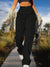 Women's Trousers - Damesbroek met hoge taille en functionele zakken - Zwart - S - Zarandi Amsterdam