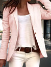 Women's Blazers - Getailleerde blazer voor dames met enkele knoopsluiting voor - Roze - S - Zarandi Amsterdam