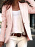 Women's Blazers - Getailleerde blazer voor dames met enkele knoopsluiting voor - Roze - S - Zarandi Amsterdam