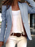 Women's Blazers - Getailleerde blazer voor dames met enkele knoopsluiting voor - Lichtblauw - S - Zarandi Amsterdam