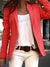 Women's Blazers - Getailleerde blazer voor dames met enkele knoopsluiting voor - Rood - S - Zarandi Amsterdam