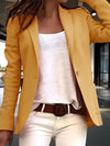 Women's Blazers - Getailleerde blazer voor dames met enkele knoopsluiting voor - Geel - S - Zarandi Amsterdam