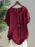 Women's Blouse - Zomerblouse met korte mouwen met ronde halslijn - Muntgroen - S - Zarandi Amsterdam