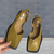 Dames Sandalen - Zomersandalen met zachte zool en modieuze slingback stijl - Geel/Groen - 34 - Zarandi Amsterdam