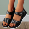 Dames Sandalen - Zomerse instapsandalen met zachte zool en ademend ontwerp - Zwart - 35 - Zarandi Amsterdam