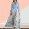 Jurken - Zomerse maxi jurk met bloemenprint en luchtige, flatterende snit - S - Zarandi Amsterdam