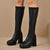 Women's Winter Boots - Stijlvolle Overknee Laarzen met Grove Hak voor Elke Gelegenheid - 35 - Zarandi Amsterdam