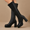 Women's Winter Boots - Stijlvolle Overknee Laarzen met Grove Hak voor Elke Gelegenheid - 35 - Zarandi Amsterdam