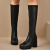 Women's Winter Boots - Stijlvolle Overknee Laarzen met Grove Hak voor Elke Gelegenheid - 35 - Zarandi Amsterdam