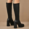 Women's Winter Boots - Stijlvolle Overknee Laarzen met Grove Hak voor Elke Gelegenheid - 35 - Zarandi Amsterdam