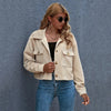 ModeParisienne® Trendy Damesmode PU Blazer: Effen Kleur Dames Zomerjas