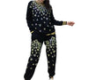 Casual Brei Dames Broek Trui Set - ModeParisienne® Delmara | Casual Brei Dames Broek Trui Set - Zwart - Zarandi Amsterdam