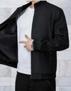 Claxton - Giacca casual in poliestere con collo alto e chiusura lampo continua