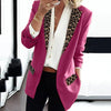 ModeParisienne® rode luipaardprint met draaikraag revers lange zomerjas