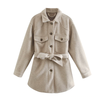 ModeParisienne® Brianna - Cappotto da donna | Cappotto intermedio in lana alla moda di media lunghezza