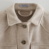 ModeParisienne® Brianna - Cappotto da donna | Cappotto intermedio in lana alla moda di media lunghezza