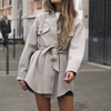 ModeParisienne® Brianna - Cappotto da donna | Cappotto intermedio in lana alla moda di media lunghezza