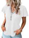 Elegante Vlindermouw Wafelbrei Dames Top - ModeParisienne® Romya | Elegante Vlindermouw Wafelbrei Dames Top - Wit - S - Zarandi Amsterdam