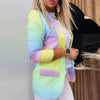 Chique Multicolor Print Blazer - ModeParisienne® Marisalle | Chique Multicolor Print Blazer - Geel Paars - S - Zarandi Amsterdam