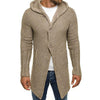 Arvil - Mannen Hoodie Lange Mouwen Mid-Lengte Gebreide Cardigan