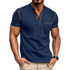 Heren Polo met Henley - Kraag - Sebrecht | Heren Polo met Henley - Kraag - Donkerblauw - S - Zarandi Amsterdam