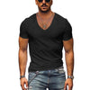 Lorenz - Heren Wafel Effen Kleur V-hals T-Shirt voor Moeiteloze Stijl