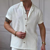 Elvano | Klassiek Heren Gestreept Lapel Shirt