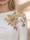 ModeParisienne® Fianna | Top di lusso ricamato a una spalla