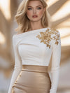 ModeParisienne® Fianna | Top di lusso ricamato a una spalla