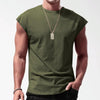 Mouwloos Sportief T-shirt voor Mannen - Thiano | Mouwloos Sportief T-shirt voor Mannen - Legergroen - S - Zarandi Amsterdam