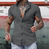 Karbo - Heren Effen Kraag Korte Mouw Sport Fitness Shirt