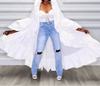 Oversized Chique Duster Jas - ModeParisienne® Virenna | Oversized Chique Duster Jas - Wit - S - Zarandi Amsterdam