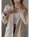 ModeParisienne® Vilma | Beige Oversized Casual Blazer voor Vrouwen | Moeiteloze Chic en Comfort