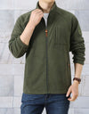 Philip - Giacca casual in pile con collo alto, tasche e cerniera continua