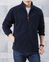 Philip - Giacca casual in pile con collo alto, tasche e cerniera continua