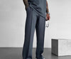 Edmariko | Heren Elastische Taille Rechte Casual Broeken