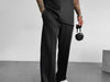 Edmariko | Heren Elastische Taille Rechte Casual Broeken