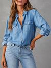 ModeParisienne® Yollie | Camicia di jeans classica con maniche lunghe