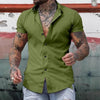 Karbo - Heren Effen Kraag Korte Mouw Sport Fitness Shirt