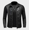 Romnick - elegante giacca in pelle con chiusura lampo su tutta la lunghezza e collo alto