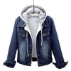 ModeParisienne® Fenna - Giacca di jeans con cappuccio per donna