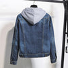 ModeParisienne® Fenna - Giacca di jeans con cappuccio per donna