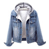 ModeParisienne® Fenna - Giacca di jeans con cappuccio per donna