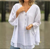 Stijlvolle V - hals Top - ModeParisienne® Romelia | Stijlvolle V - hals Top - Wit - S - Zarandi Amsterdam