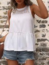Vloeiende Mouwloze Losse Dames Top - ModeParisienne® Idalina | Vloeiende Mouwloze Losse Dames Top - S - Zarandi Amsterdam