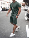 Casual Heren Outfit - Renos | Casual Heren Outfit - Donkergroen - S - Zarandi Amsterdam
